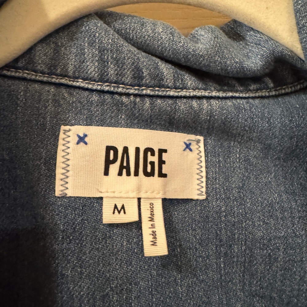 PAIGE Classic Denim Jacket Medium - Picture 4 of 5